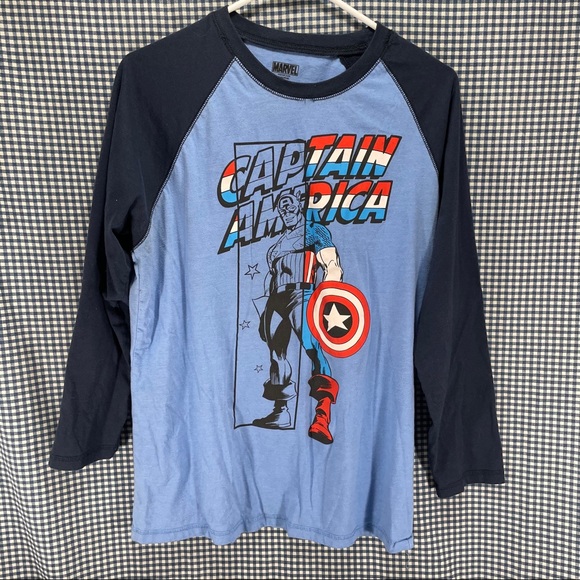 Marvel Comics Captain America Raglan T-Shirt Men’s